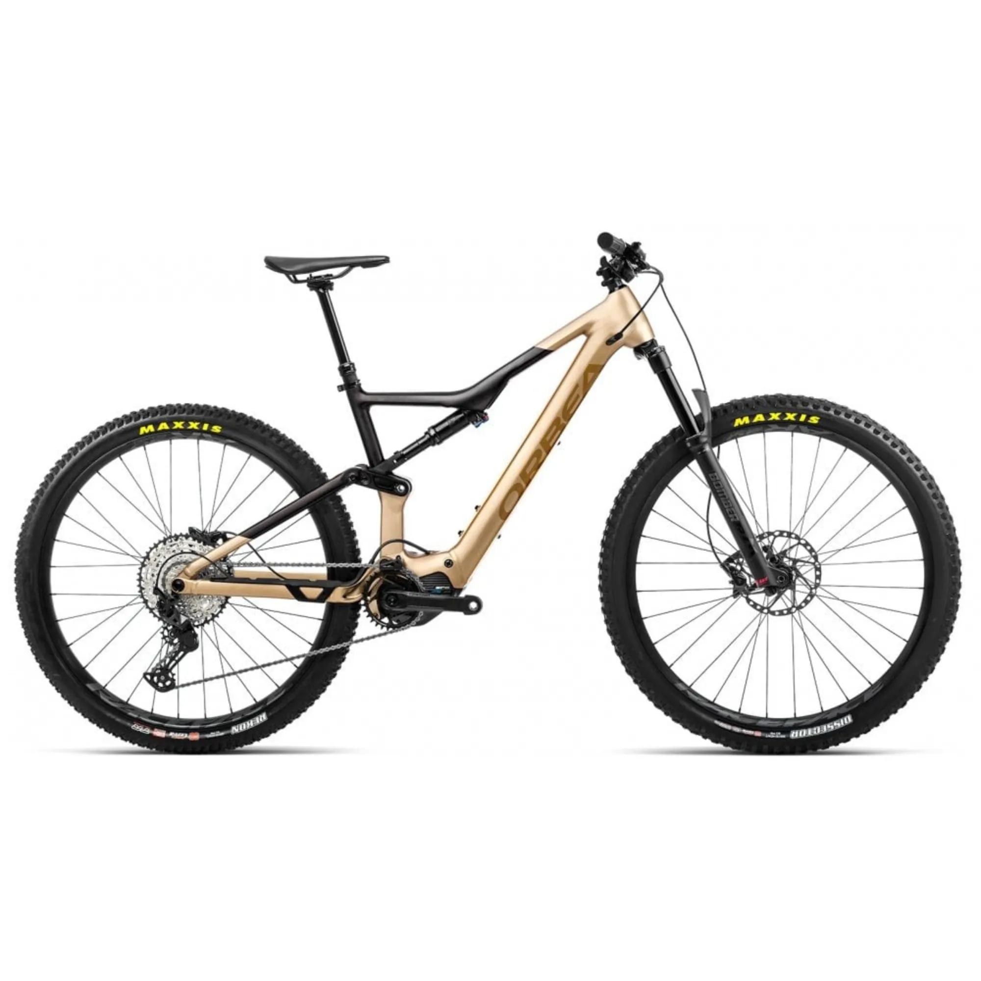 Orbea Rise H30 – električno gorsko kolo z aluminijastim okvirjem, Shimano EP801 motorjem in FOX vzmetenjem. Na voljo pri SportR.si.