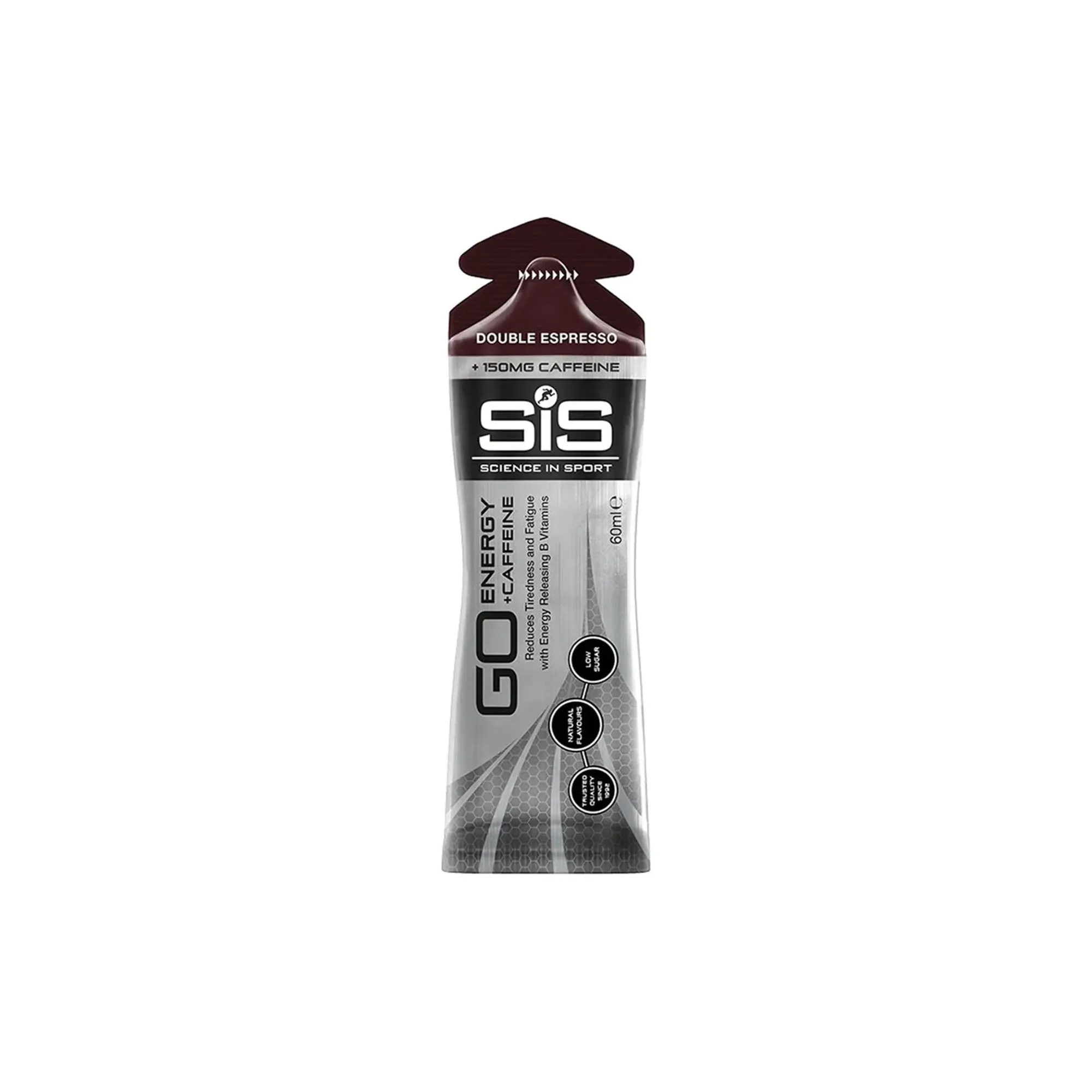 SiS GO + Caffeine Gel – energijski gel z dodatkom kofeina za telesno in mentalno vzdržljivost. Na voljo pri sportR.si.