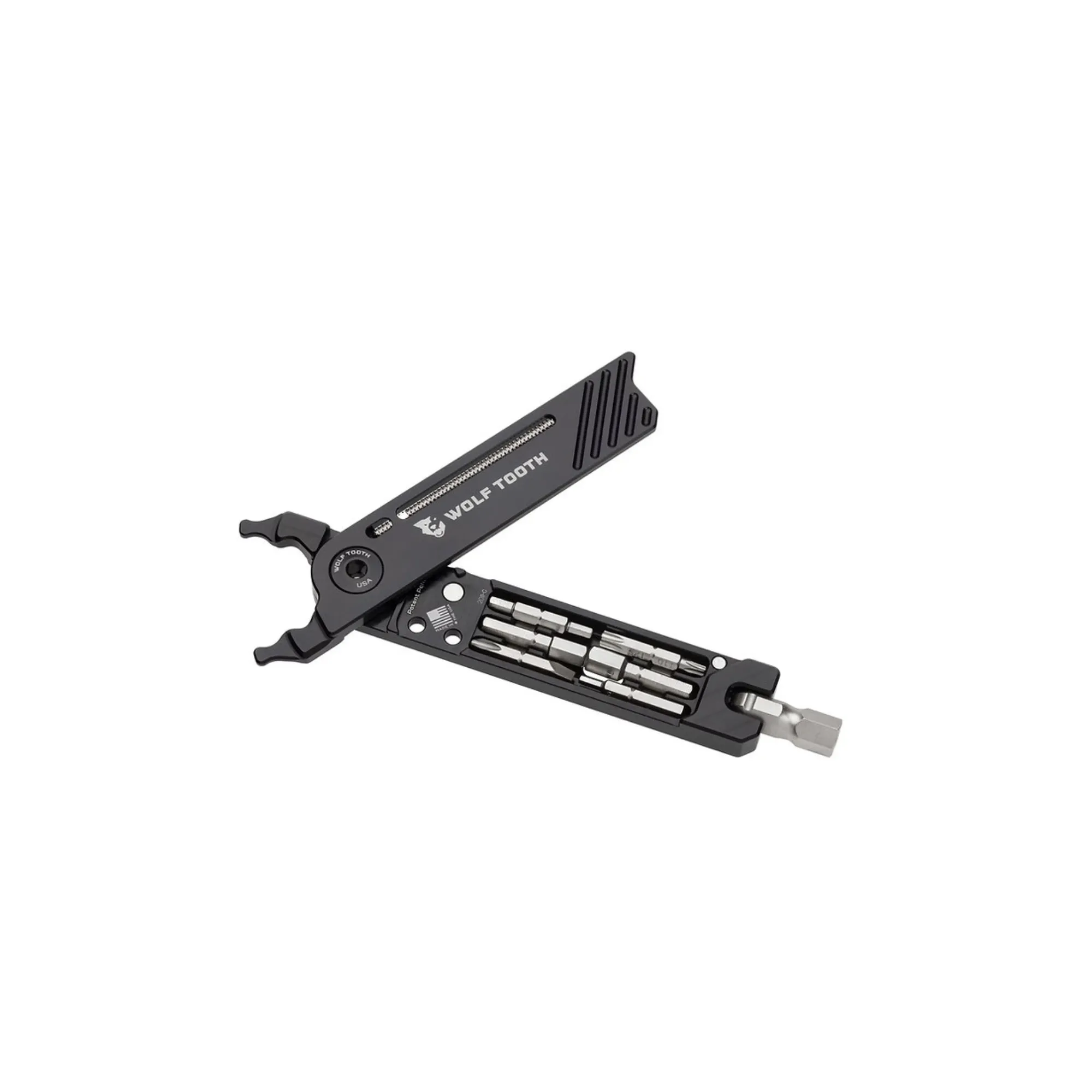 Wolf Tooth 8-Bit Pack Pliers – večnamensko orodje z verižnimi kleščami in 17 funkcijami za nujna kolesarska popravila. Na voljo pri sportr.si.
