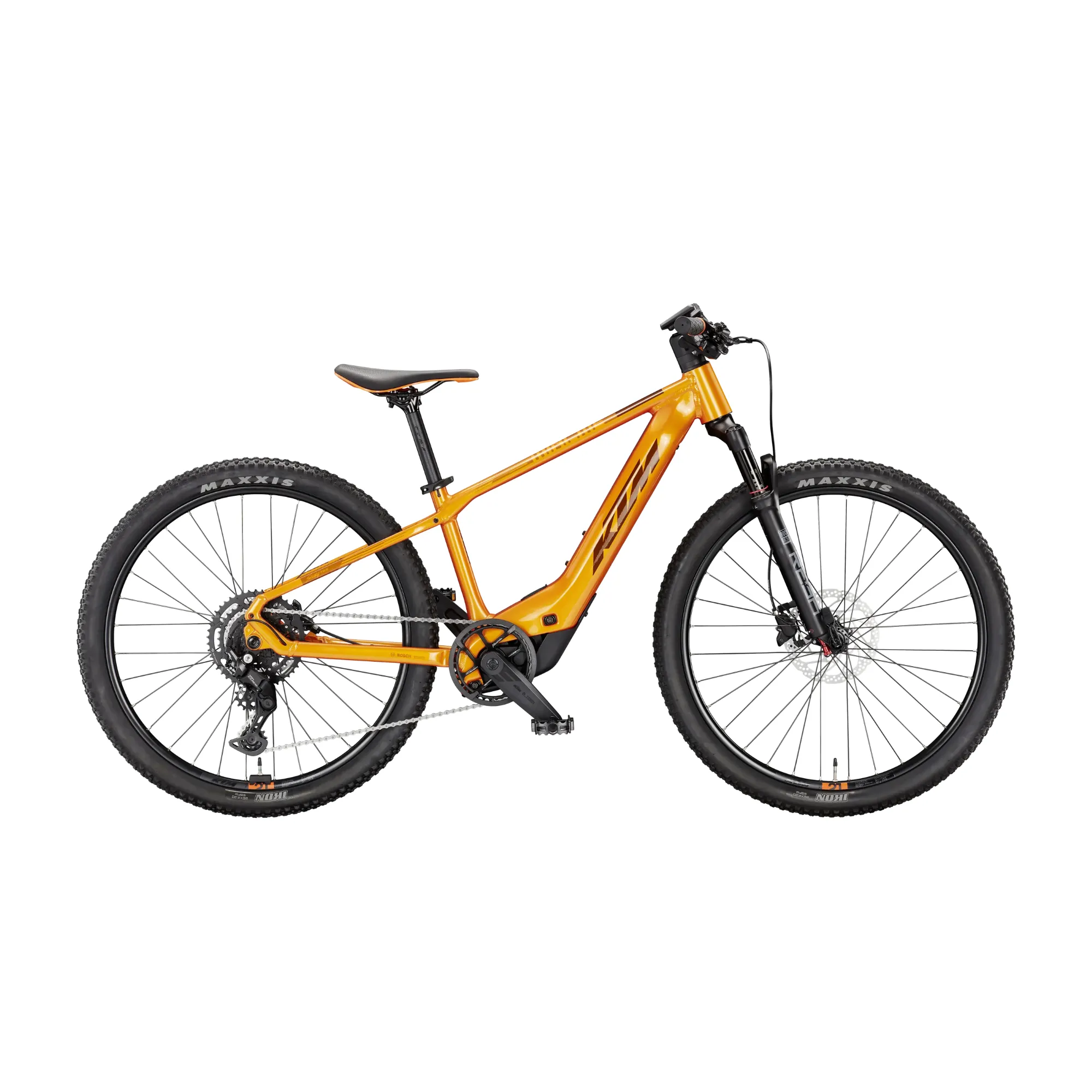 Električno otroško kolo KTM Macina Mini Me SX 26 – aluminijast 26″ okvir, Bosch Performance SX motor, 400 Wh baterija, odpružena vilica RockShox, 8-stopenjski menjalnik | sportR.si