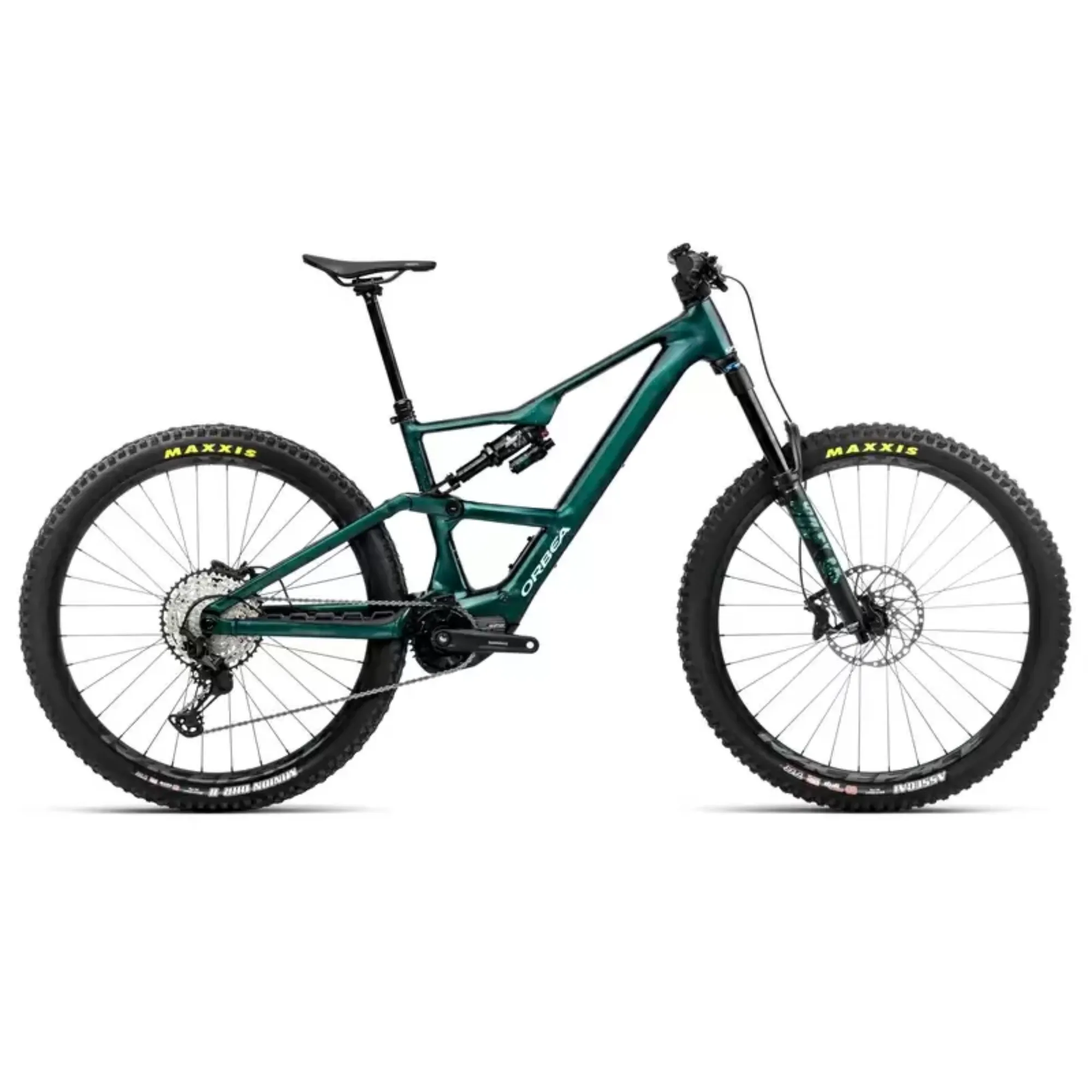 Električno gorsko kolo Orbea Rise LT H10 – aluminijast okvir, Shimano EP801 RS Gen2 motor, 160 mm spredaj / 150 mm zadaj, Maxxis plašči | sportR.si