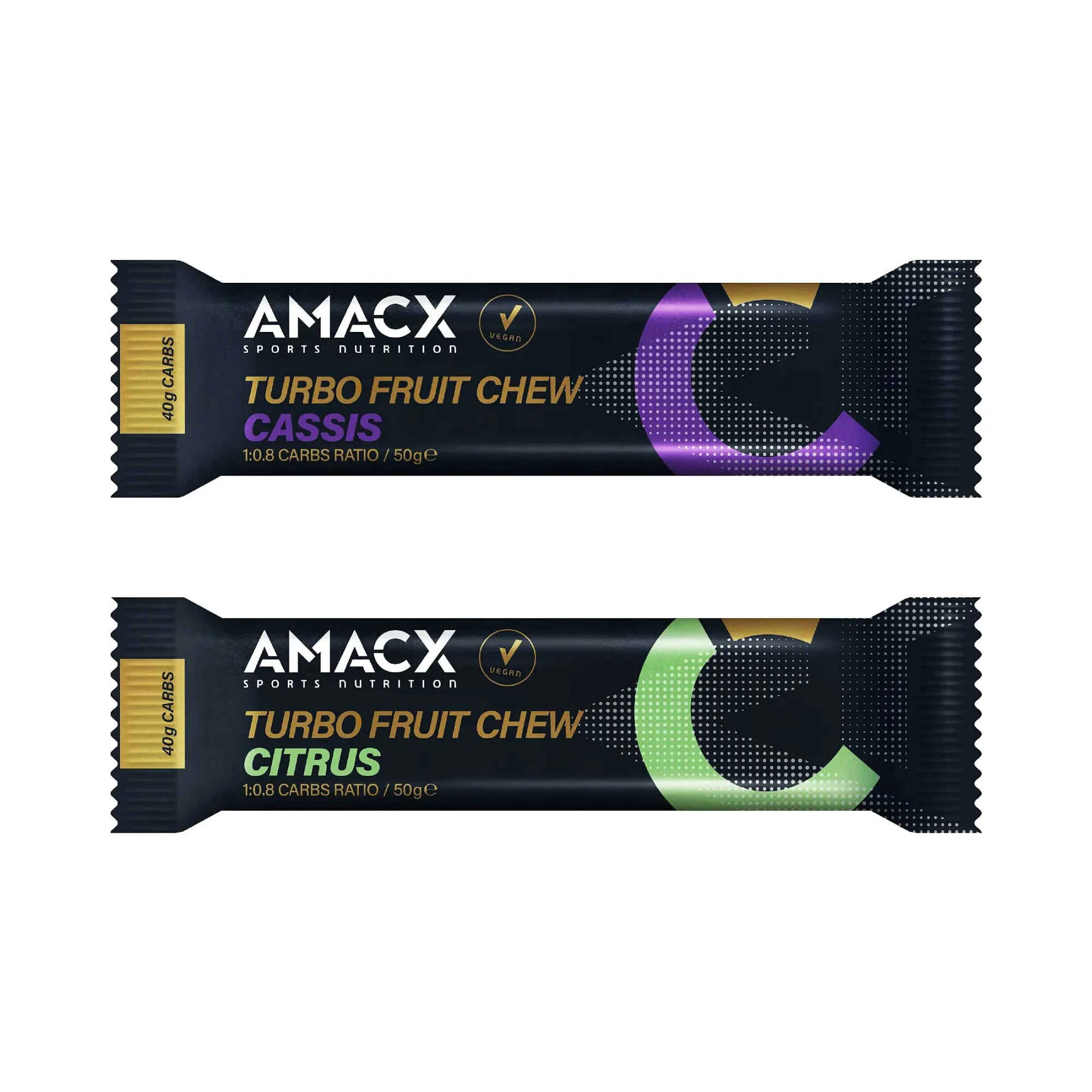 Energijska ploščica Amacx Turbo Fruit Chew 50 g – sadna energija za športne aktivnosti | sportR.si